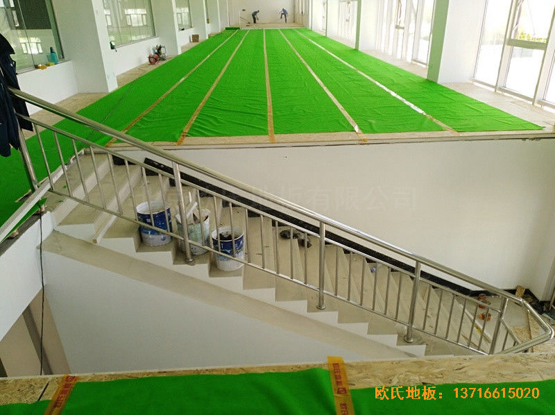 甘肅酒泉運(yùn)動場所運(yùn)動木地板安裝案例2