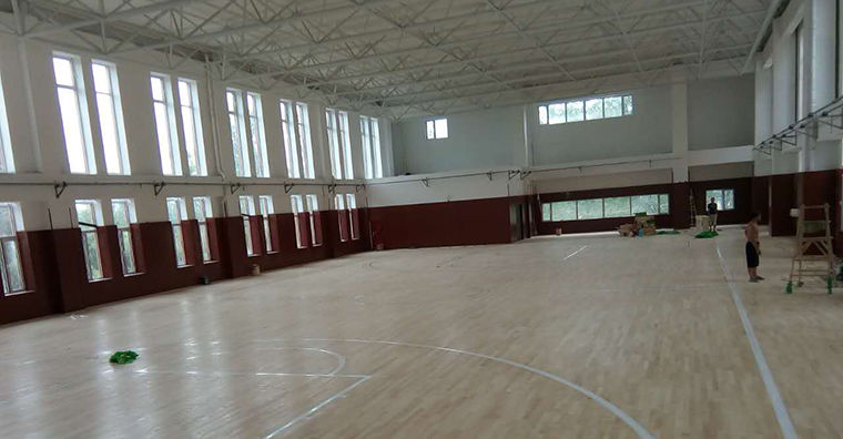 濱州南海小學(xué)籃球館項(xiàng)目安裝流程