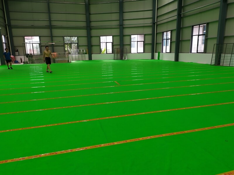 福建泉州恒發(fā)鞋業(yè)籃球場運(yùn)動(dòng)木地板施工案例